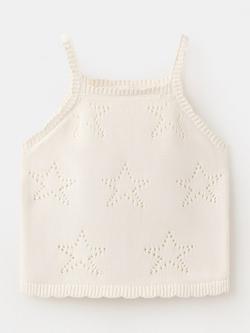 Mango Baby Knitted Cami Top, Off White, Off White