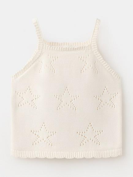 Mango Baby Knitted Cami Top, Off White, Off White