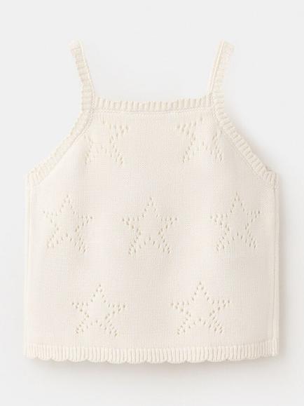 Mango Baby Knitted Cami Top, Off White - view 2, Off White