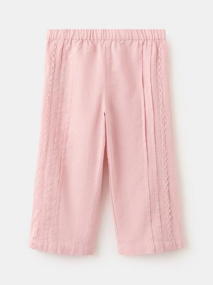 Mango Baby Cropped Trousers, Pink, Pink