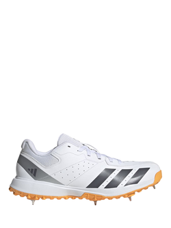 adidas Men's Howzat Spike Cricket Shoes, White/Orange