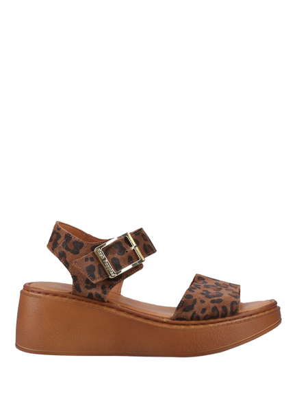Hush Puppies Beatrix Wedge Heel Footbed Sandals, Leopard, Leopard