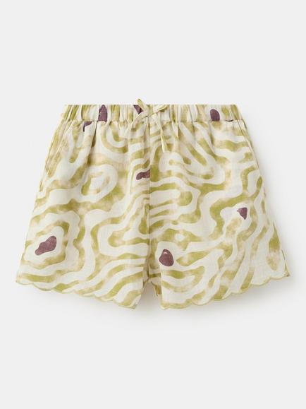 Mango Kids' Cotton Shorts, Beige, Beige