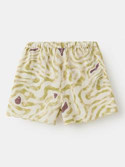 Mango Kids' Cotton Shorts, Beige - view 2, Beige