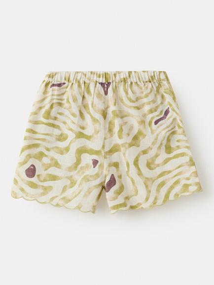 Mango Kids' Cotton Shorts, Beige - view 2, Beige