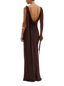 Malina Vida Maxi Dress, Espresso - view 2, Espresso