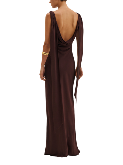 Malina Vida Maxi Dress, Espresso - view 2, Espresso