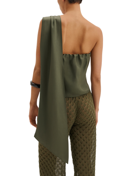 Malina Neija Top, Dusty Olive - view 2, Dusty Olive