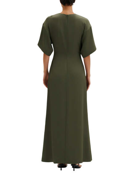 Malina Zilla Maxi Dress, Dusty Olive - view 2, Dusty Olive