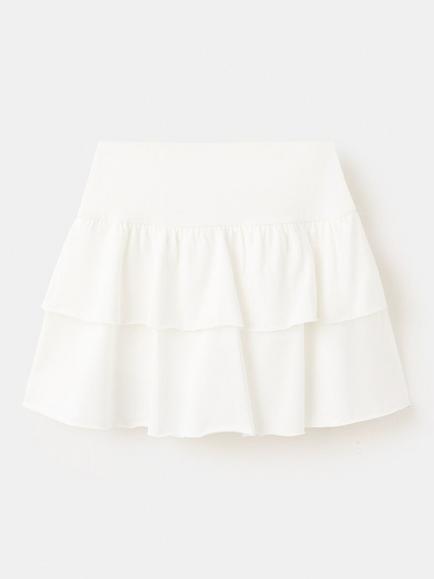 Mango Kids' Pure Cotton Mini Skirt - view 2, Off White