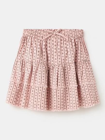 Mango Kids' Tiered Gathered Ruffle Skirt, Pink - view 2, Pink