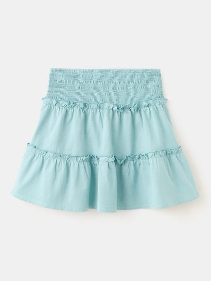 Mango Kids' Tiered Frill Skirt, Turquoise, Turquoise