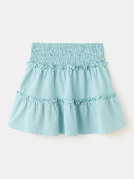 Mango Kids' Tiered Frill Skirt, Turquoise - view 2, Turquoise