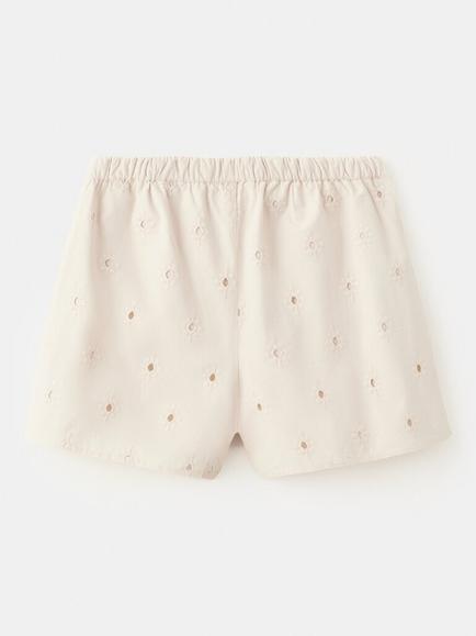 Mango Kids' Crochet Tie Waist Shorts, Raw - view 2, Raw
