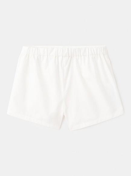Mango Kids' Pure Cotton Elasticated Shorts, White - view 2, White
