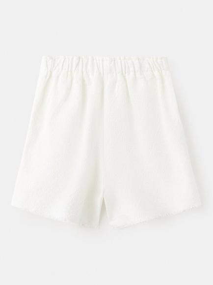 Mango Kids' Pure Cotton Shorts, White - view 2, White