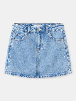 Mango Kids' Denim Skirt, Mid Blue, Mid Blue