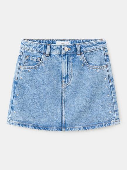 Mango Kids' Denim Skirt, Mid Blue, Mid Blue