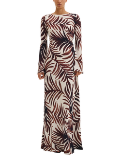Malina Jennelie Maxi Dress, Brown/Multi, Brown/Multi