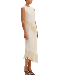 Malina Lovis Midi Dress, Pearl, Pearl