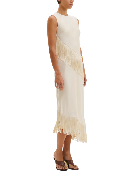 Malina Lovis Midi Dress, Pearl, Pearl