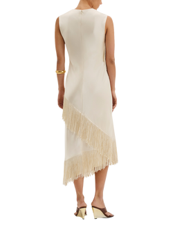 Malina Lovis Midi Dress, Pearl - view 2, Pearl