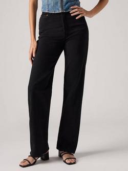 Levi's Ribcage High Rise Full Length Jeans, Black Sprout - view 2, Black Sprout