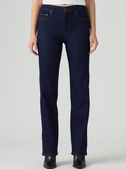 Levi's 723 High Rise Straight Leg Slim Jeans, True Blue Rinse - view 2, True Blue Rinse
