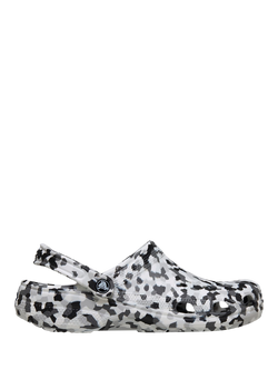 Crocs Classic Confetti Clogs, Black/White, Black/White