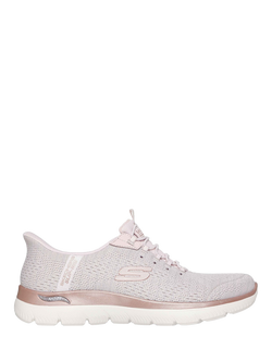 Skechers x Martha Stewart Hands Free Slip-ins Arch Fit Summits Soft Shimmer Trainers, Light Pink, Light Pink