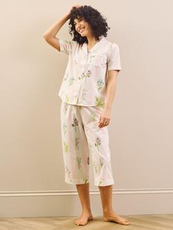 Their Nibs Cotton Capri Floral Print Pyjamas, White - view 2, White