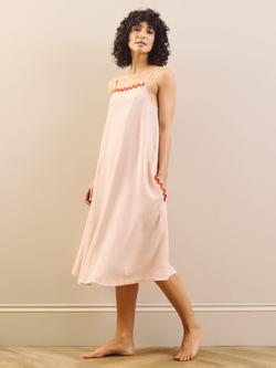 Their Nibs Linen Blend Night Dress - view 2, Blush
