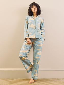 Their Nibs Cotton Long Cloudy Skies Pyjamas, Light Blue, Light Blue