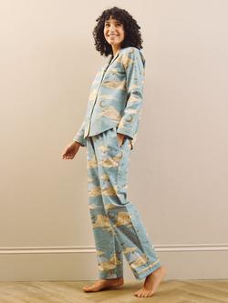 Their Nibs Cotton Long Cloudy Skies Pyjamas, Light Blue - view 2, Light Blue