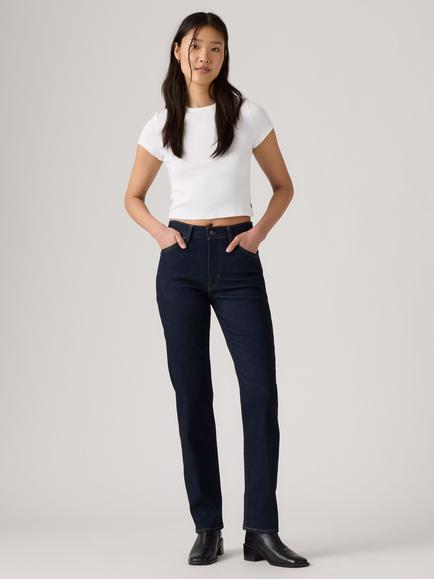 Levi's 722 High-Rise Slim Jeans, True Blue Rinse, True Blue Rinse