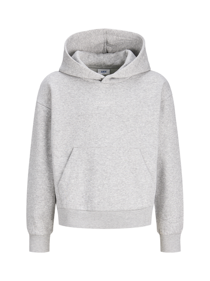 JJXX Kids' Frankie Cotton Blend Hoodie, Light Grey, Light Grey