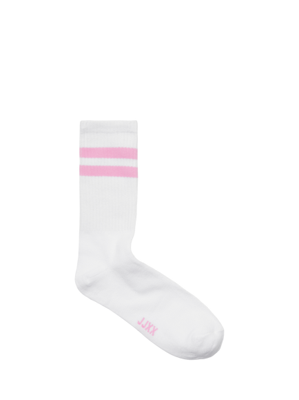 JJXX Kids' Basic Cotton Blend Tennis Ankle Socks, Pack of 3, White - view 2, White