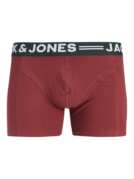 Jack & Jones Kids' Lichfield Cotton Blend Trunks, Pack of 3, Multi - view 2, Multi