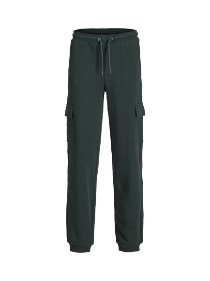 Jack & Jones Kids' Brad Drawstring Cargo Joggers, Scarab, Scarab