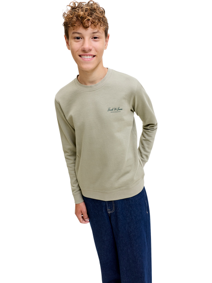 Jack & Jones Kids' Archive Long Sleeve Sweatshirt, Vetiver - view 2, Vetiver
