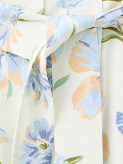 Mango Floral Sleeveless Belted Shirt Dress, Raw - view 2, Raw