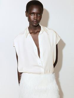 Mango Shirt Blouse, Off White