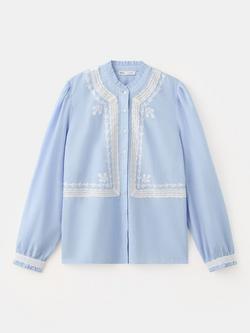 Mango Lace Blouse, Sky Blue, Sky Blue