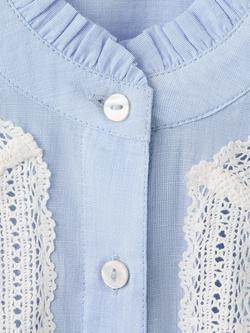 Mango Lace Blouse, Sky Blue - view 2, Sky Blue