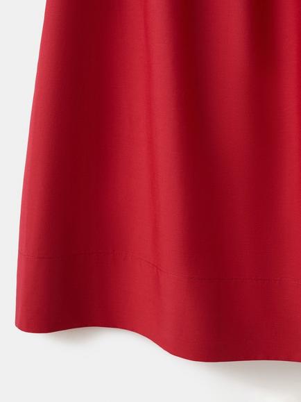 Mango Smocked Waist Midi Skirt, Red - view 2, Red