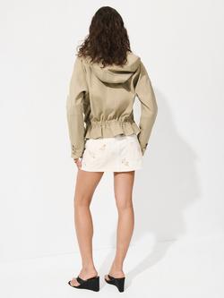 Mango Embroidered Mini Skirt, White - view 2, White