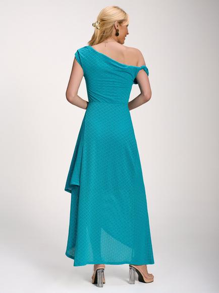 Jolie Moi Textured Asymmetrical Dress - view 2, Blue