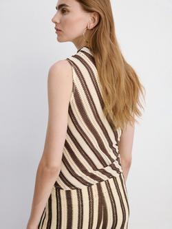 Mango Asymmetric Top, Brown - view 2, Brown