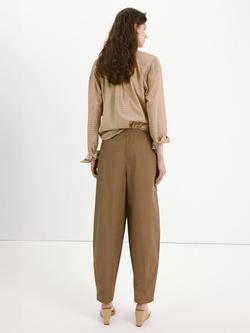 Mango Detailed Panel Relaxed Jogger Trousers, Khaki - view 2, Khaki