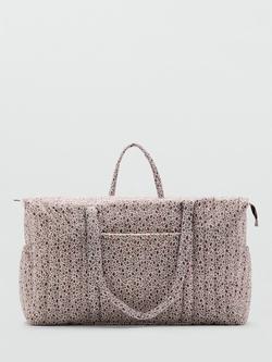 Mango Quilted Weekend Maternity Bag, Off White/Multi, Off White/Multi